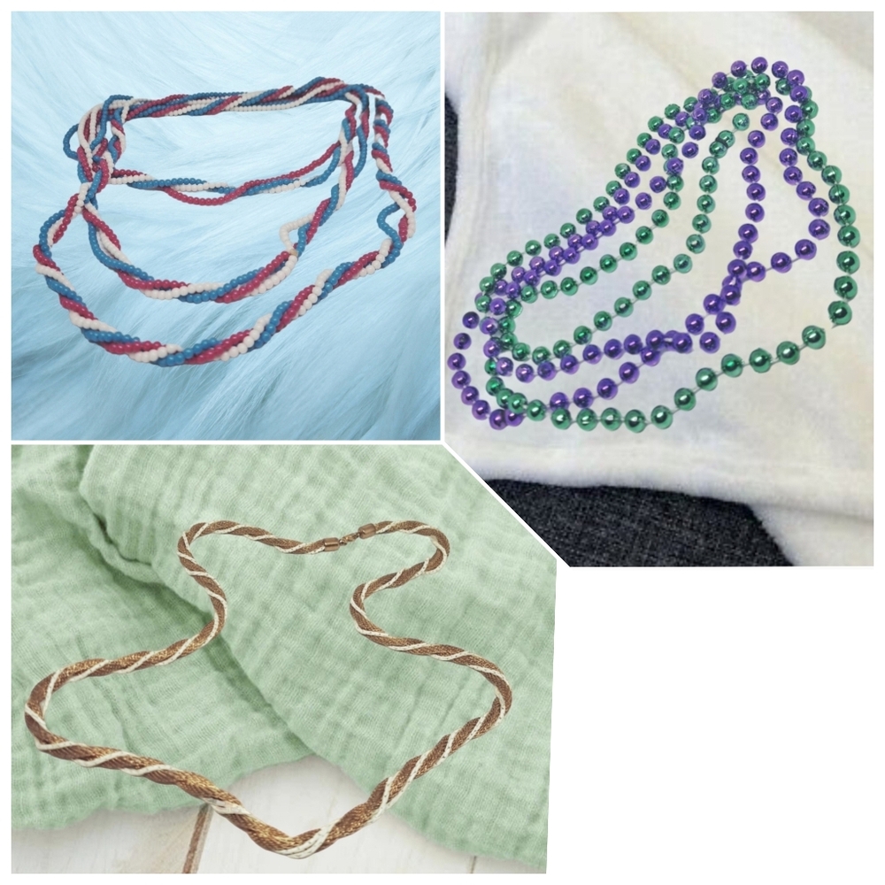 Colorful Beaded Necklace Set (4 Pcs)